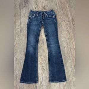 Miss Me Signature Boot Jeans with Contrast Stitching Size 26